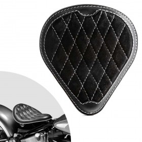 Bobber Solo Seat Harley Davidson Softail 2000-2017 incl mounting kit "Drop" Gloss and Velvet Black and White Diamond