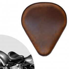 Bobber Solo Seat Harley Davidson Softail 2000-2017 incl mounting kit "Drop" Vintage Brown