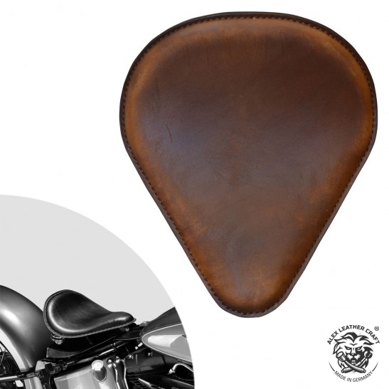 Bobber Solo Sitz Harley Davidson Softail 2000-2017 incl Montagekit "Tropfen" Vintage Braun