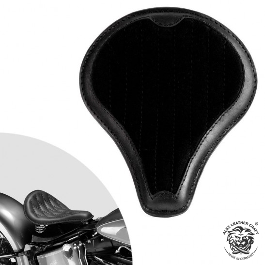 Bobber Solo Seat Harley Davidson Softail 2000-2017 incl mounting kit "Long" Gloss and Velvet Black V2