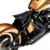 Bobber Solo Sitz Harley Davidson Softail 2000-2017 incl Montagekit "4Fourth" Samt Schwarz metall