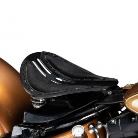 Bobber Solo Sitz Harley Davidson Softail 2000-2017 incl Montagekit "4Fourth" Samt Schwarz metall
