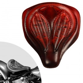 Bobber Solo Selle Harley Davidson Softail 2000-2017 avec kit de montage "Araignée" Rouge V2