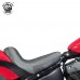 Selle pour Harley Street Bob 114, Softail Standard 21-24 Velours Noir Motif de diamant