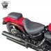 Sitz + sozius sitzpad für Harley Street Bob 114, Softail Standard 21-24 Samt Schwarz Rautenmuster