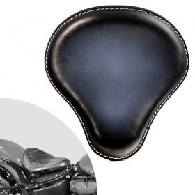 Bobber Solo Selle Harley Street Bob, Fat Bob, Slim, Heritage, Deluxe (18-24) Noir avec centre clair
