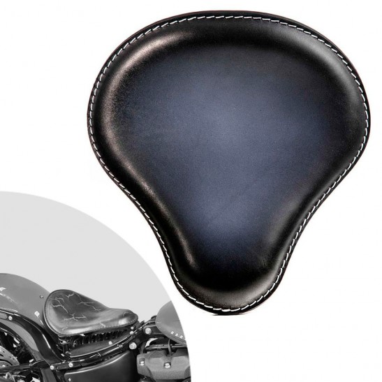 Bobber Solo Sitz Harley Street Bob, Fat Bob, Slim, Heritage, Deluxe (18-24) Schwarz mit heller Mitte