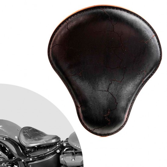 Bobber Solo Seat Harley Street Bob, Fat Bob, Slim, Heritage, Deluxe (18-24) Electric Vintage Black