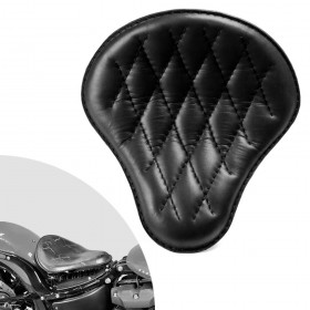 Bobber Solo Selle Harley Street Bob, Fat Bob, Slim, Heritage, Deluxe (18-24) Noir Motif de diamant