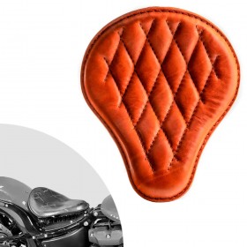 Bobber Solo Seat Harley Street Bob, Fat Bob, Slim, Heritage, Deluxe (18-24) Cognac Diamond