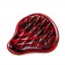 Bobber Solo Seat Harley Street Bob, Fat Bob, Slim, Heritage, Deluxe (18-24) Red and Black Diamond
