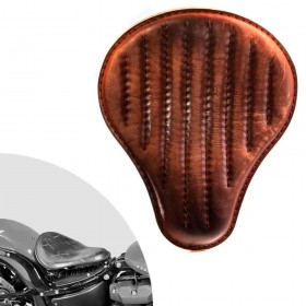 Bobber Solo Seat Harley Street Bob, Fat Bob, Slim, Heritage, Deluxe (18-24) Vintage Brown V2