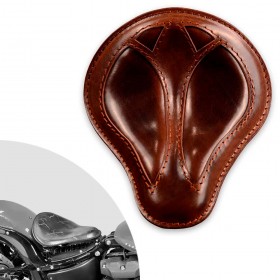 Bobber Solo Selle Harley Street Bob, Fat Bob, Slim, Heritage, Deluxe (18-24) "Short" Buffalo Marron