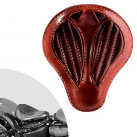 Bobber Solo Selle Harley Street Bob, Fat Bob, Slim, Heritage, Deluxe (18-24) "Short" Buffalo Marron V2