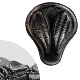 Bobber Solo Seat Harley Street Bob, Fat Bob, Slim, Heritage, Deluxe (18-24) "Short" Vintage Black V2