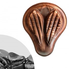 Bobber Solo Seat Harley Street Bob, Fat Bob, Slim, Heritage, Deluxe (18-24) "Short" Vintage Brown V2