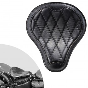 Bobber Solo Seat Harley Street Bob, Fat Bob, Slim, Heritage, Deluxe (18-24) "Luxury" Vintage Black Diamond