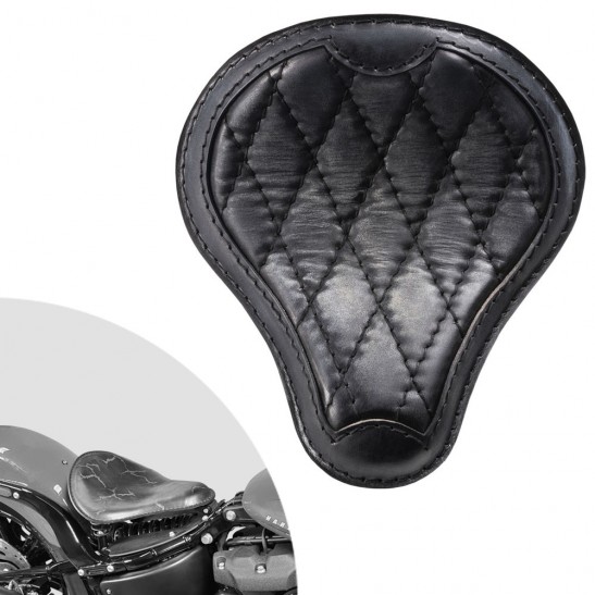 ボバーシート ハーレーストリートボブ、ファットボブ、スリム、ヘリテージ、デラックス 2018年～2024年 "Luxury" Vintage Black Diamond