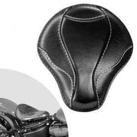 Bobber Solo Sitz Harley Street Bob, Fat Bob, Slim, Heritage, Deluxe (18-24) "El Toro" Schwarz und weiß