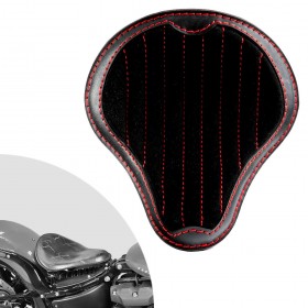 Bobber Solo Selle Harley Street Bob, Fat Bob, Slim, Heritage, Deluxe (18-24) "Gloss et Velours" noir et rouge V2