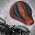 Solo Selle Harley Davidson Sportster 04-22 "Vague" vintage marron et noir