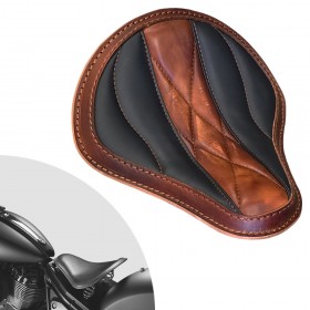 Bobber Solo Sitz für Indian Dark Horse ab 2022 "Welle" Vintage Braun und Schwarz
