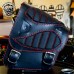 Motorrad Satteltasche für Harley Davidson Softail "Spider" Schwarz Rot V2