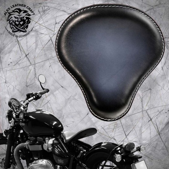 Triumph Bonneville Bobber Seat since 2016 "Standard" Black with a Bright center
