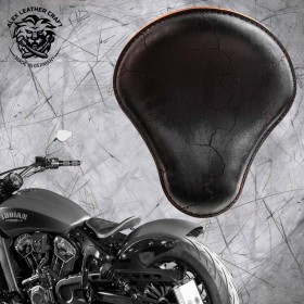 Bobber Solo Seat for Indian Scout since 2015 "Standard" Vintage Black Electric