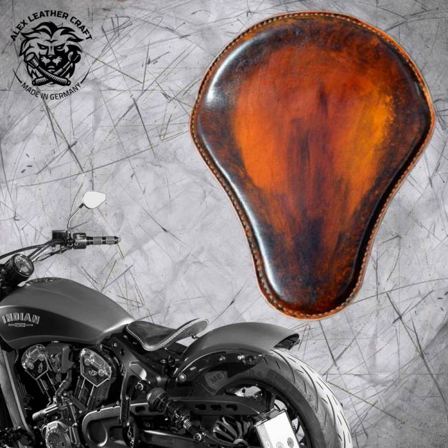 Bobber Solo Seat for Indian Scout since 2015 "Standard" Crazy Boom