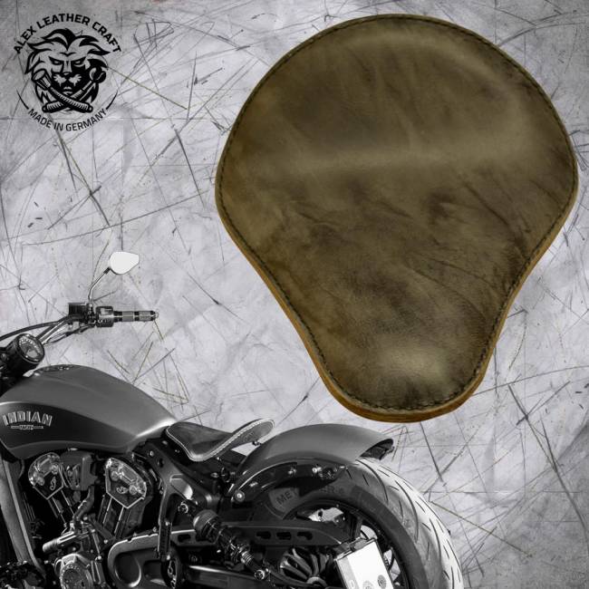 Selle bobber solo pour Indian Scout ab 2017 "Standard" buffalo grise