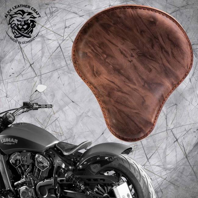 Bobber Solo Seat for Indian Scout since 2017 "Standard" Buffalo Mocca