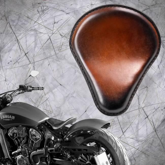 Bobber Solo Seat for Indian Scout since 2015 "Standard" Saddle Tan