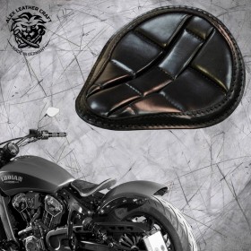 Bobber Solo Seat for Indian Scout since 2015 "Standard" Turtle Black