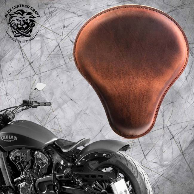 Bobber Solo Seat for Indian Scout since 2015 "Standard" Vintage Brown