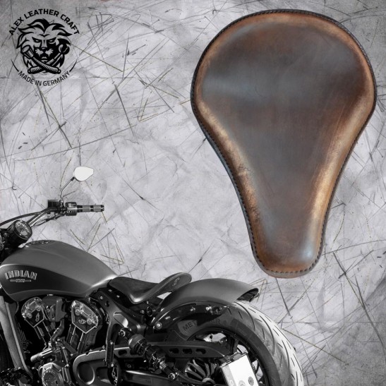 Selle bobber solo pour Indian Scout ab 2017 "Long" vintage chocolate