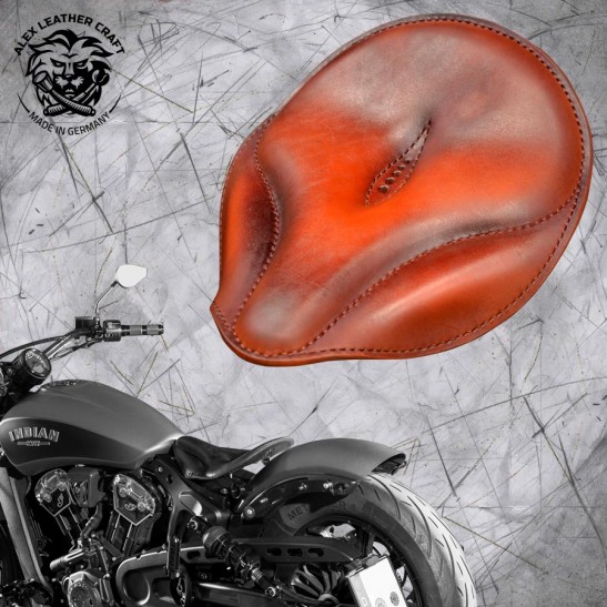 Selle bobber solo pour Indian Scout ab 2015 "Old time" light tan