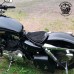 Solo Sitz Harley Davidson Sportster 04-20 "Glanz und Samt" Schwarz und Weiß V2