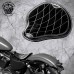 Solo Sitz Harley Davidson Sportster 04-22 "Glanz und Samt" Schwarz und Weiß Rautenmuster