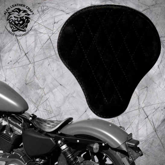 Solo Seat Harley Davidson Sportster 04-22 "Velvet" Black V3
