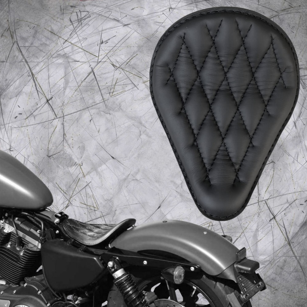 Solo Seat Harley Davidson Sportster 04 20 Black V3 Alex Leather Craft Shop