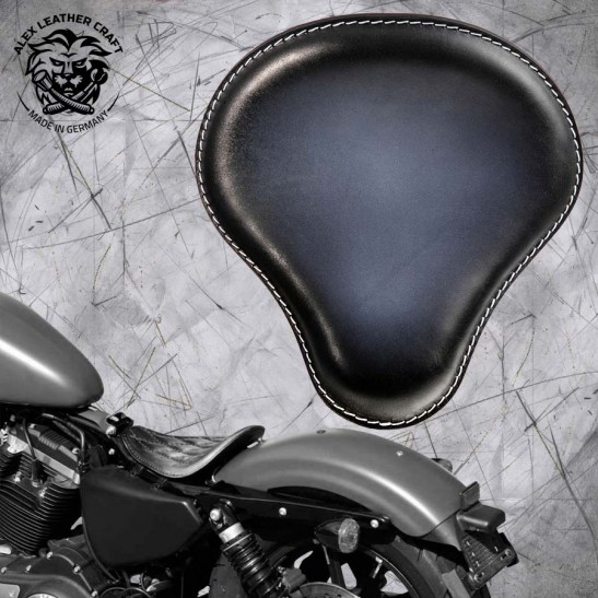 Solo Seat Harley Davidson Sportster 04-20 Black and White