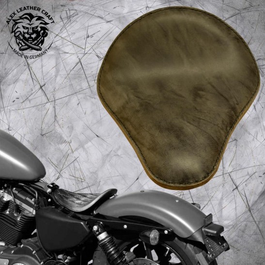 Solo Sitz Harley Davidson Sportster 04-20 Büffel Grau