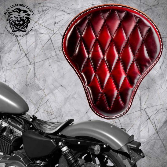 Solo Seat Harley Davidson Sportster 04-22 Red V3