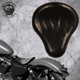 Solo Seat Harley Davidson Sportster 04-22 "Wrinkle" Black