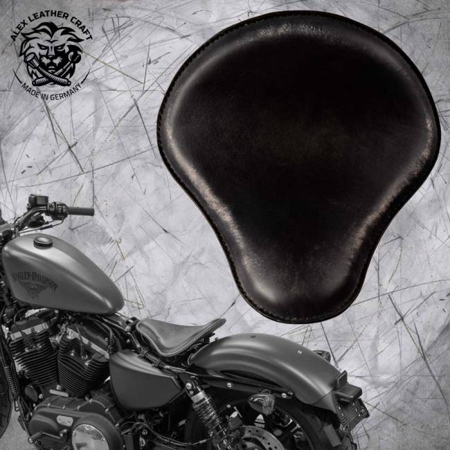 Solo Sitz + Montage Kit Harley Davidson Sportster 04-20 Vintage Schwarz