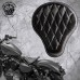 Solo Selle + Montage Kit Harley Davidson Sportster 04-20 Noir et Blanc V3