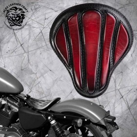 Solo Selle Harley Davidson Sportster 04-20 "Optimus" couleur cerise foncé