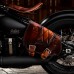 Sacoche de moto pour Triumph Bonneville Bobber Motif de diamant Saddle Tan
