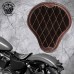 Solo Selle Harley Davidson Sportster 04-20 "Gloss et Velours" marron foncé et noir V3